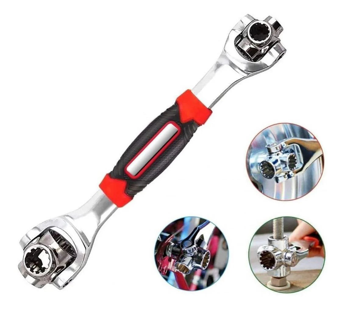 Llave Universal 48 en 1 + Metro Nivel Láser 6 en 1