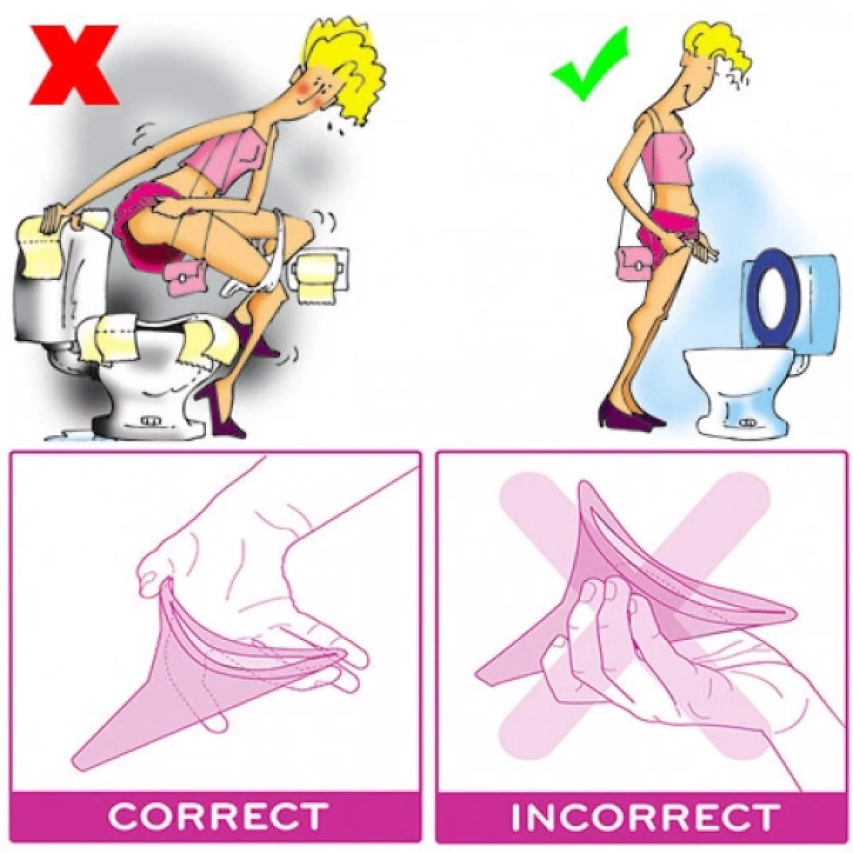 Urinario Femenino Portatil de Silicona Suave - $19990