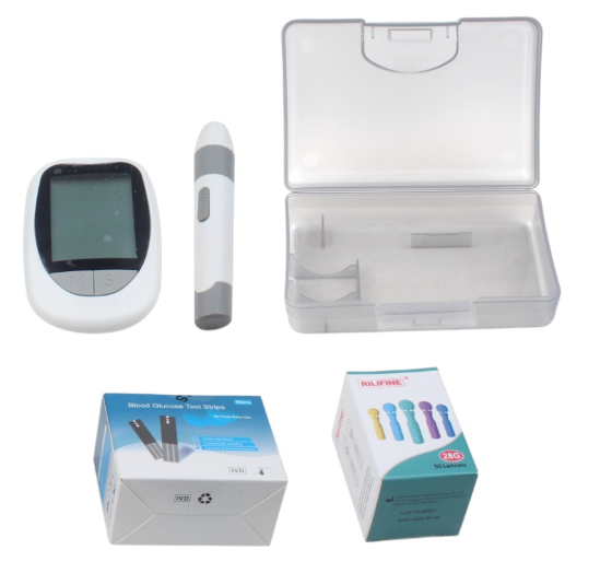 Medidor de Glicemia Digital + 50 Tiras Reactivas + 50 Lancetas