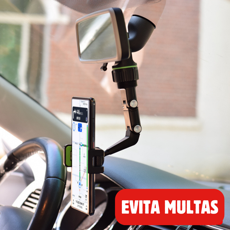 2 Lentes Visión HD + Soporte Celular Retrovisor 360°