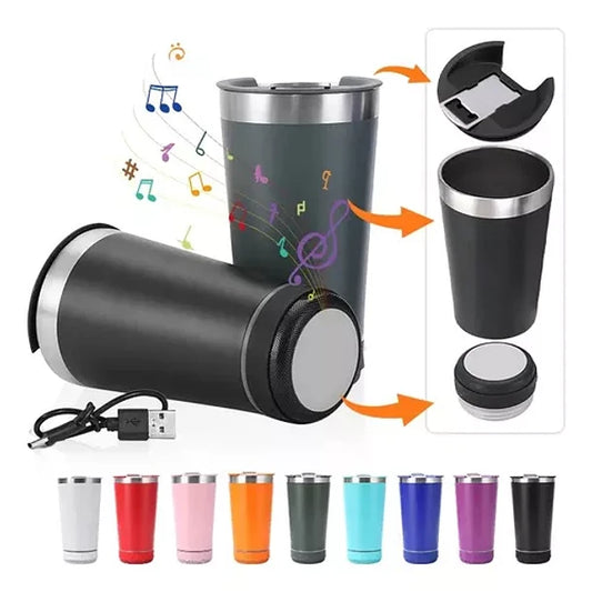 Vaso Térmico con Altavoz Bluetooth