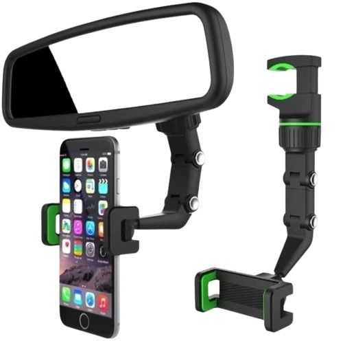 2 Lentes Visión HD + Soporte Celular Retrovisor 360°