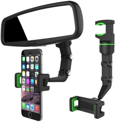 2 Lentes Visión HD + Soporte Celular Retrovisor 360°
